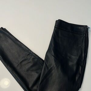 Ann Taylor.. Black Imitation Leather Pants ..Butter Soft… Sz 6